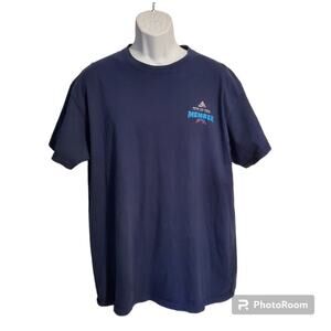 Rock and Roll Hall of Fame t-shirt Navy top with drummer graphic size XL